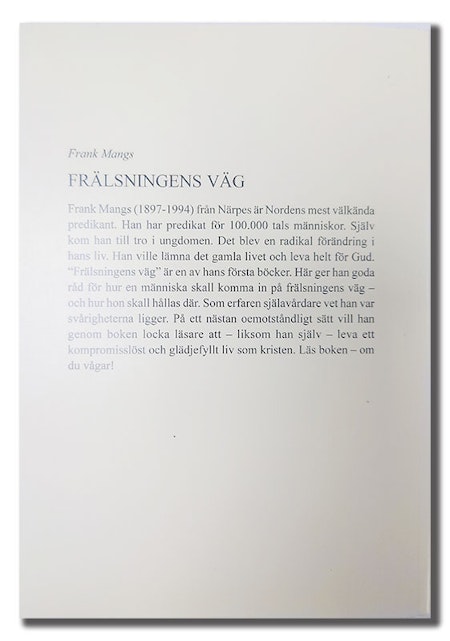 Frälsningens väg - Frank Mangs