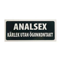 Analsex - klistermärke