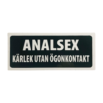 Analsex - klistermärke