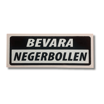 Bevara Negerbollen - Klistermärke