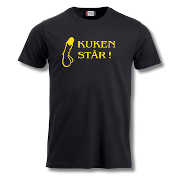 Kuken Står - T shirt Svart