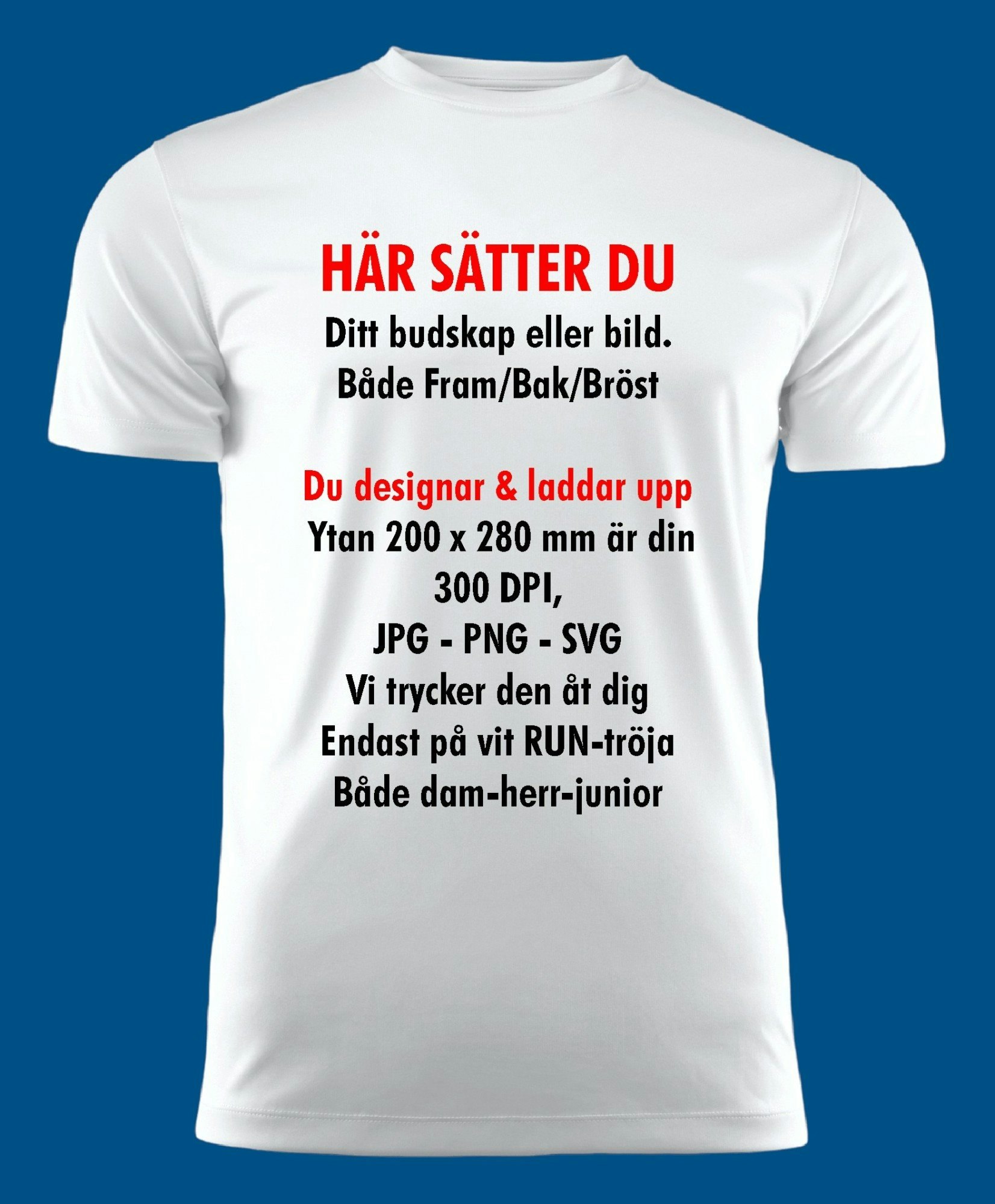Text-På > T-shirt med Din design