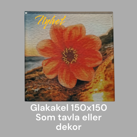 Glaskakelplatta 150x150 mm