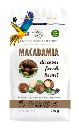 Macadamianötter i skal 180 g