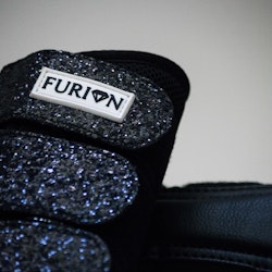 FURION | Meshdamasker, svart med glitter