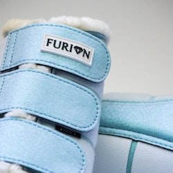 FURION | Fluffdamasker med glitter, turkos