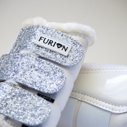 FURION | Fluffdamasker med glitter, silver