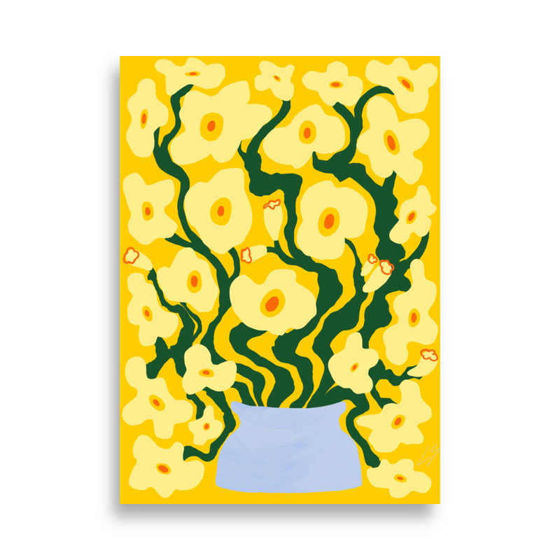 Yellow Yellow Poppies Poster - 50×70 cm