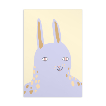 Happy Bunny Yellow Standard Postcard - 4″×6″