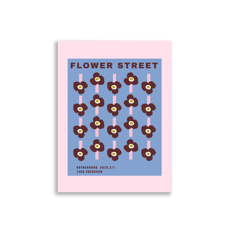 Flower Street Poster 30x40cm - 30×40 cm