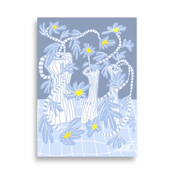 Blue Hepatica Poster  - 50×70 cm