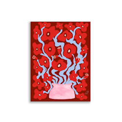 Red Red Poppies Poster