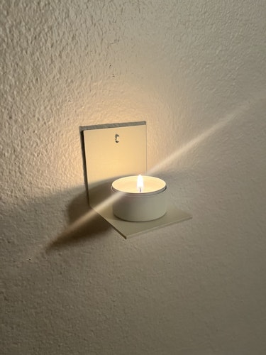 Vägghängd ljushållare Dino S grå-beige