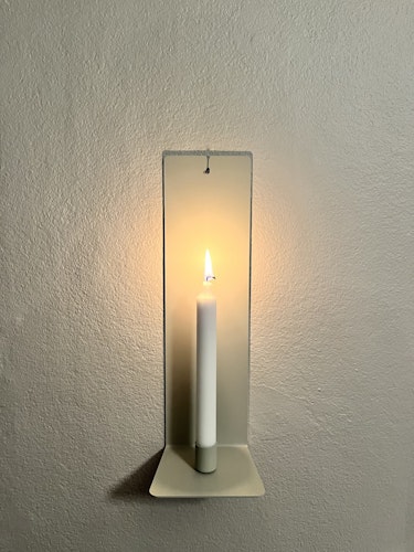Vägghängd ljushållare Dino L grå-beige