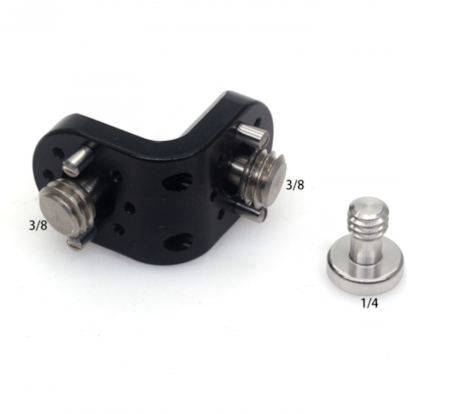 90° Support Bracket with Thread Hole& Locating Hole*8 with Screws for Mounting Wireless Transmitter/Monitor