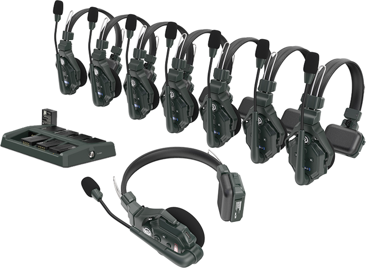Hollyland Solidcom C1 Full Duplex Wireless Intercom System with 8 headsets