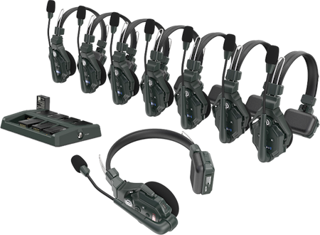 Hollyland Solidcom C1 Full Duplex Wireless Intercom System with 8 headsets