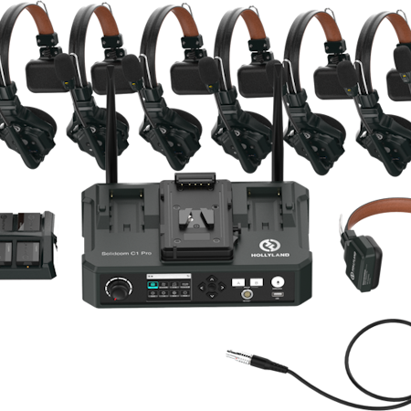 Hollyland Solidcom C1 Pro  Wireless Intercom System with 8 ENC headsets with Hub Station