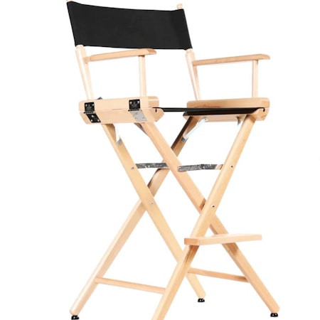 Filmcraft Pro Series Director Chair TALL natural - BLACK canvas