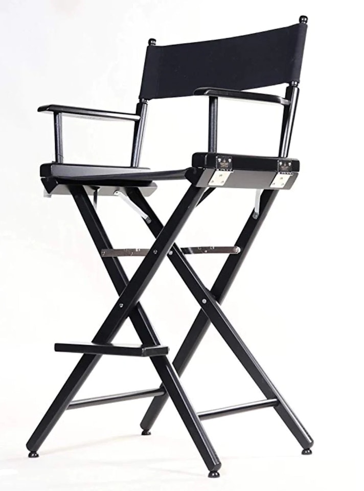 Filmcraft Pro Series Director Chair TALL black - BLACK canvas