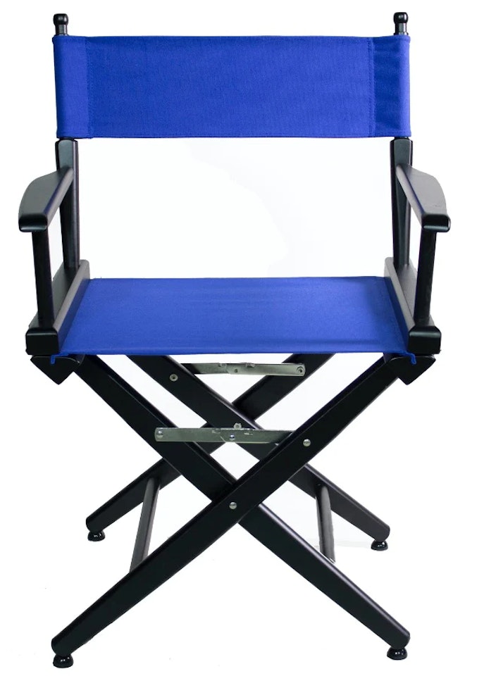 Filmcraft Pro Series Director Chair SHORT black - BLUE canvas