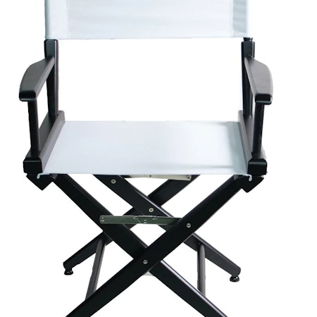 Filmcraft Pro Series Director Chair SHORT black - WHITE canvas