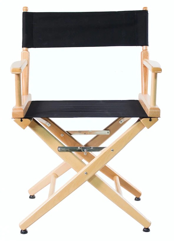 Filmcraft Pro Series Director Chair SHORT natural - BLACK canvas
