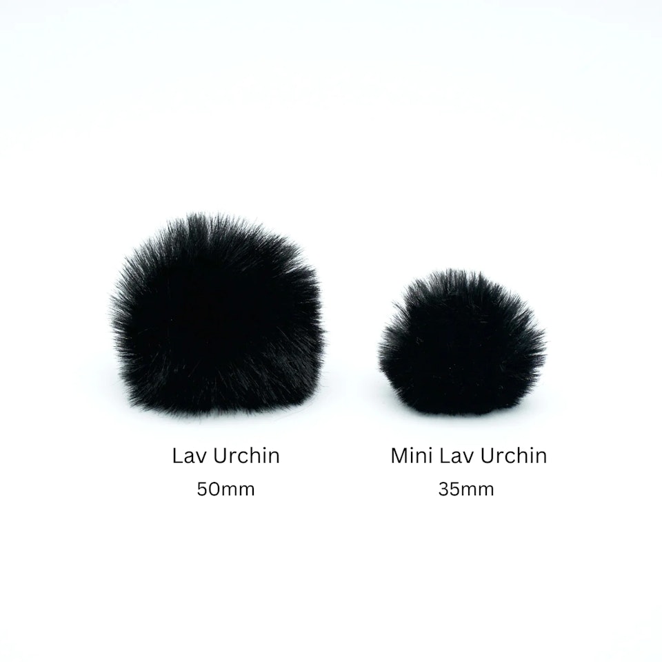 Radius 2x Mini Urchin Lav windshield, Black (Pair) passar DPA 4060 Puffskydd