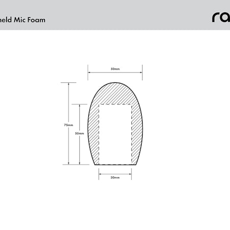 Radius Handheld Mic Foam Windshield, 3.0cm x 55mm Hole