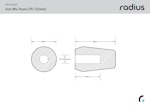 Radius Shotgun Mic Foam Windshield, 5cm standard hål