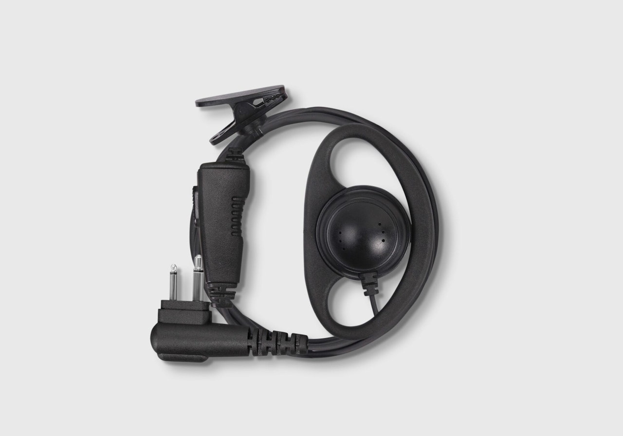 On Set Headsets D-Hook, Black for Motorola, D-shaped ear hook with double line PTT, Professional, discrete and comfortable, Flexible ear hanger, Clear sound with minimized external chatter.Introducing
