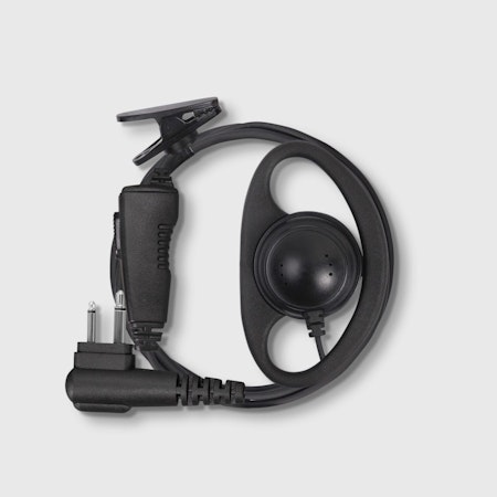 On Set Headsets D-Hook, Black for Motorola, D-shaped ear hook with double line PTT, Professional, discrete and comfortable, Flexible ear hanger, Clear sound with minimized external chatter.Introducing