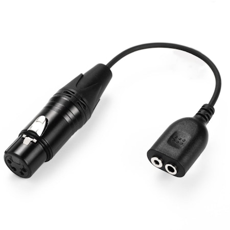 On Set Headsets Live Comms Adapter, For 4-Pin XLR and Motorola, connects to any 2-Pin Surveillance Headset and turns it into a Live Comms Pro - This allows monitoring of top wireless comms like Clear-