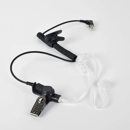 On Set Headsets Black, 1-PIN LISTEN ONLY, Listen Only Acoustic Tube Earpiece 1-Pin Radio Headset with 3.5mm plugAdjusts to fit either the left or right ear.Listen only device.Easy to carry and simple