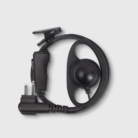 On Set Headsets D-Hook, Black for Kenwood, D-shaped ear hook with double line PTT, Professional, discrete and comfortable, Flexible ear hanger, Clear sound with minimized external chatter.Introducing