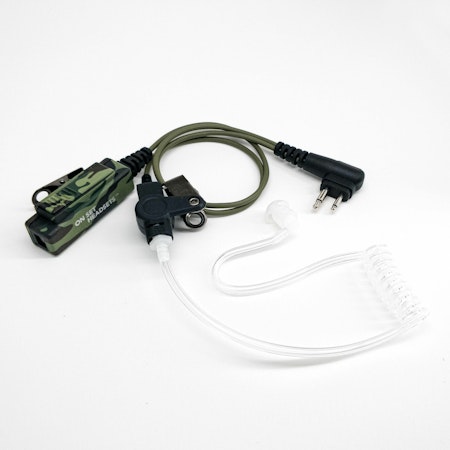 On Set Headsets Camo for Motorola, Basic model, The Shorty is perfect for those who are always on the move, and need a more compact option for their walkie-talkie communication. It’s lightweight, easy