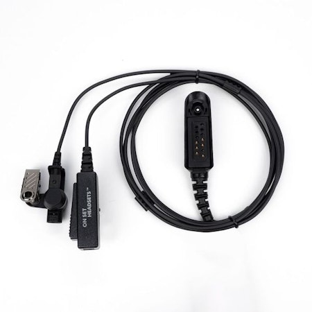 On Set Headsets Black for Motorola HT750, M4 Connector, The FilmPro 6-pin Headset is designed to provide clear and reliable communication, even in the loudest of environments. The noise-cancelling mic