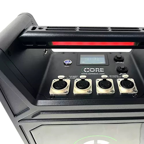 CORE Maverick Mobile Power Station, 605wh NiMH battery system, 14v/28v 40Ah max load, 2x ptap, 1 USB Includes IEC Charger Cable