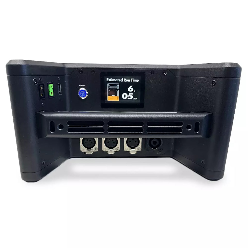 CORE RENEGADE XL Mobile Power Station, 1376wh Li-ion battery system, 15v/28v/48v outputs, 2x ptap and USB Color OLED Display and  includes IEC Power Cable for internal charger