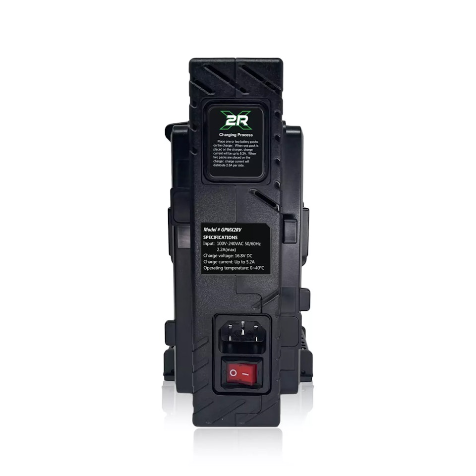 CORE Rapid Two Position Charger for Apex V-mount 14.8v battery packs.