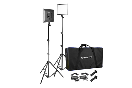 NANLITE LumiPad 25 LED 2 Light kit med stativ och väska