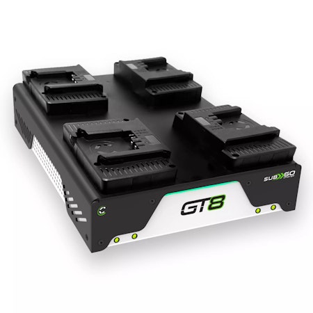 CORE GT8 Four position charger, 4A Native Dual Voltage Simultaneous SUB60 rapid charge, For B-mt Helix Max Includes IEC Power Cable