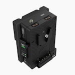 CORE Power Management Control V-mount to V-mount Plate adapter. Works with Sony Burano and Sony Venice/2 HRS 4pin 12v output, USBCPD output,  with 2 ptaps and  Screen Display, DC 11-17v 4p XLR input f