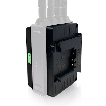 CORE Helix High Voltage Caddy for Teradek LT Transmitter, G-mount, 12v regulated output to 2pin Lemo