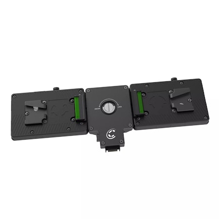 CORE Core 14v/28v Dual Battery Bracket for SmallHD Production Monitors, Helix V-mount Compatible and works with standard 14v V-mt Two on-board 12v Ptaps for powering accessories(2A per ptap output)