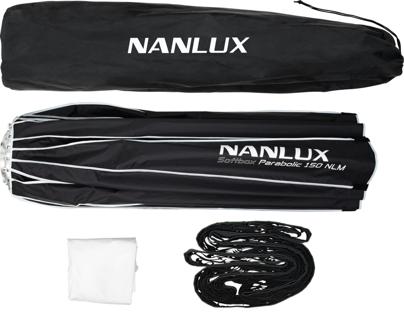 NANLUX Parobolic Softbox 150cm with NLM mount  150 cm parabolisk softbox med NLM-fäste.