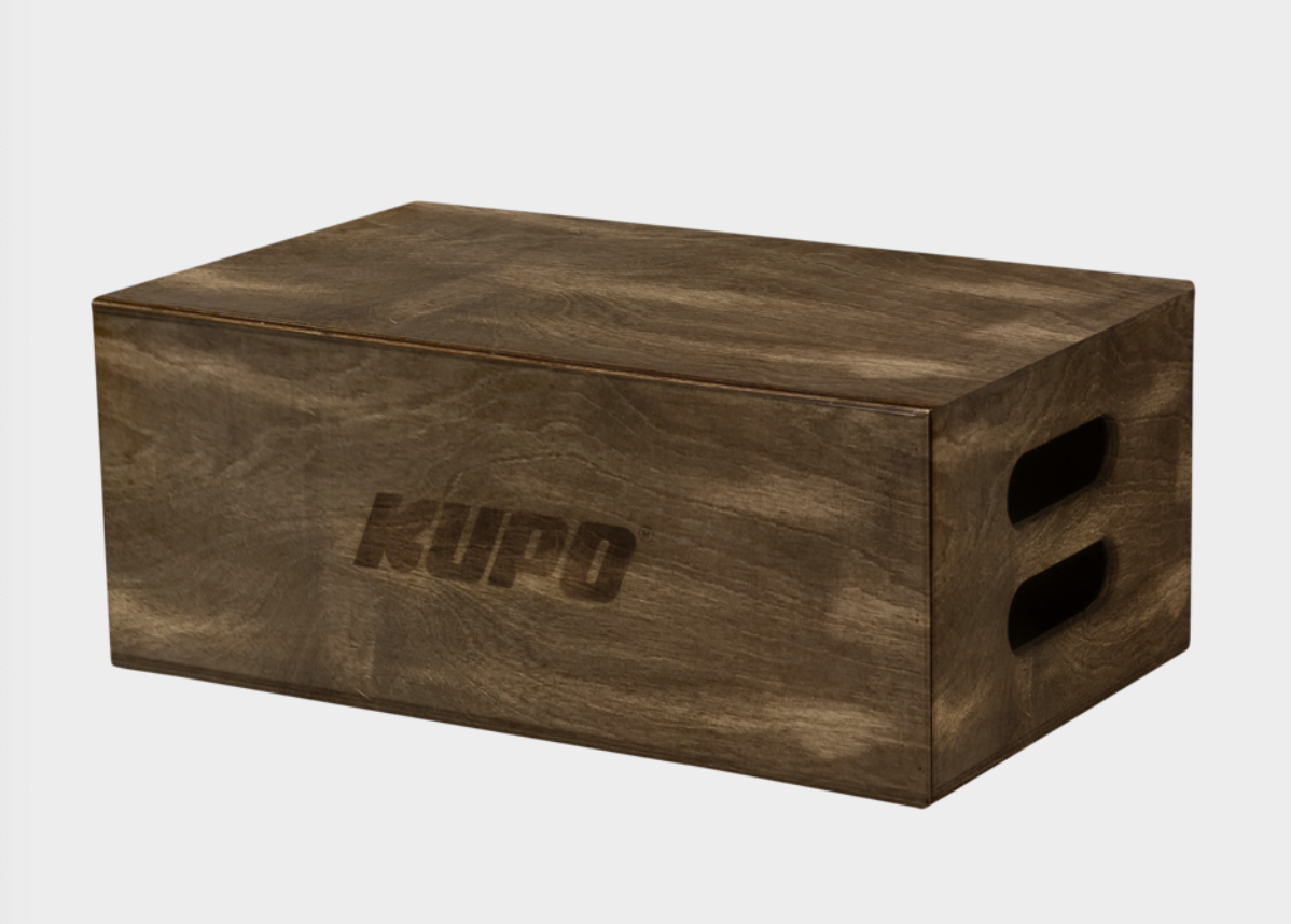 Kupo KAB-008-BST Brown Stained Apple Box - Full - 20" X 12" X 8"