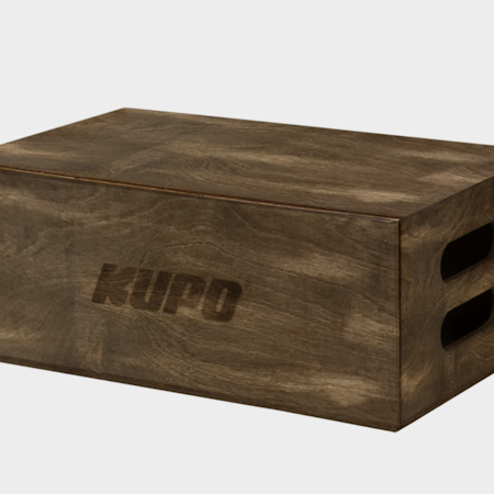 Kupo KAB-008-BST Brown Stained Apple Box - Full - 20" X 12" X 8"