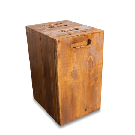 APPLE BOX SET (4pcs) -handmade & stained. Focus Rat, Made in Europe.