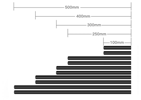 Aluminum Rods 15mm x2 (M12)